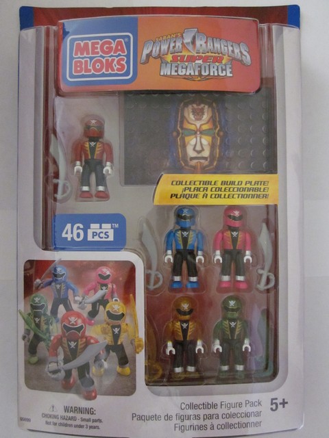 5 Blind Bag Mega Bloks Power Rangers SUPER Megaforce Series 2 Micro Figures LOT 